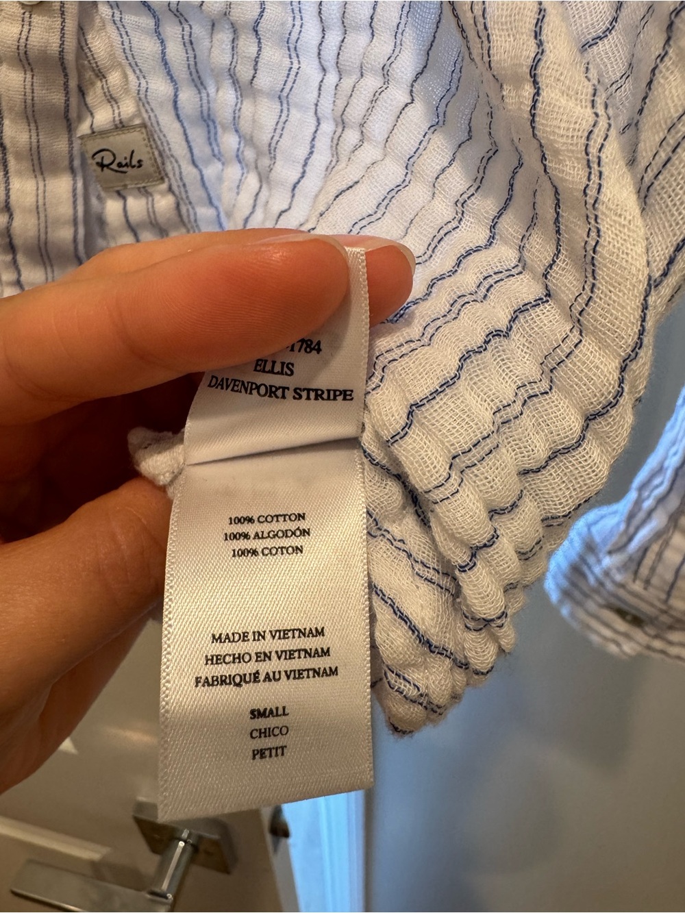 Rails White and Light Gray Striped Button-Down Shirt - Picture 4 of 4